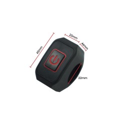 Buton on/off universal ATV / Moto / Cross negru cu rosu