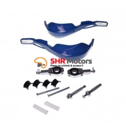 Kit handguard ATV Enduro Cross albastre cu insertie aluminiu