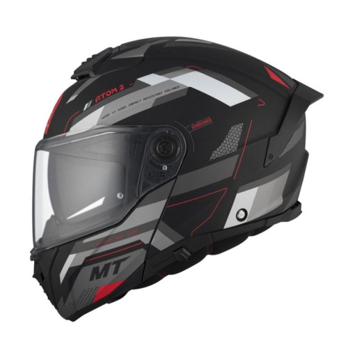 Casca modulabila MT Atom 2 SV Bast D5 negru/gri mat (ochelari soare integrati) Pinlock Ready