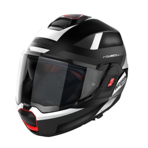 Casca modulara Nolan N120-1 Subway N-Com 21 negru/alb mat