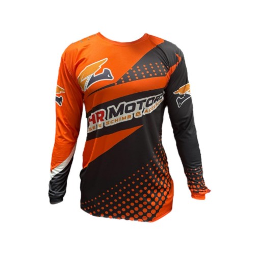 Bluza Motocross/Enduro SHR Motors portocaliu cu gri personalizabil