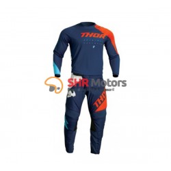 Costum Motocross/Enduro Thor Sector Edge albastru cu portocaliu