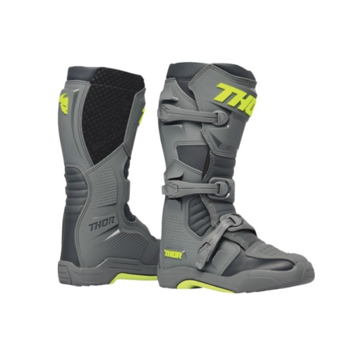 Cizme motocross/enduro Thor Blitz XR gri/galben fluorescent