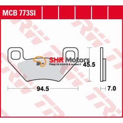 Placute frana TRW MCB773SI