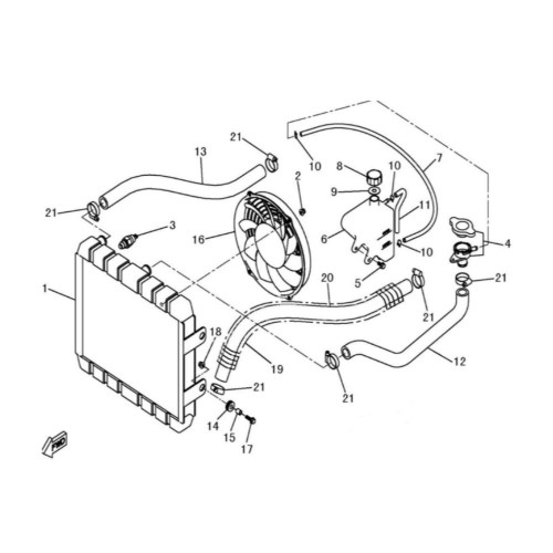 Linhai 500 cooling system Linhai 500 cooling system