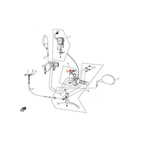 Handlebar 2 CF Moto 500 Handlebar 2 CF Moto 500