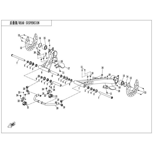 Suspensie spate CForce 850