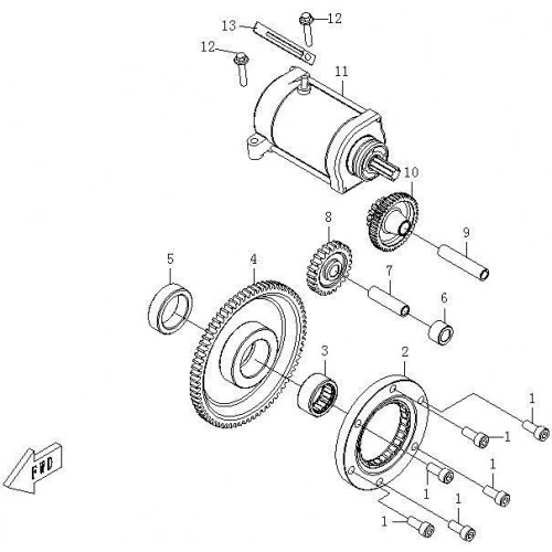 Starting system CF Moto 500 Starting system CF Moto 500